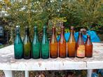 Oude vintage bierflessen brouwerij Aigle Belgica Gent Brugge, Verzamelen, Ophalen of Verzenden, Gebruikt