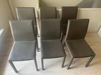Set van 6 stoelen in namaakleer, Overige materialen, Vijf, Zes of meer stoelen, Gebruikt, Bruin
