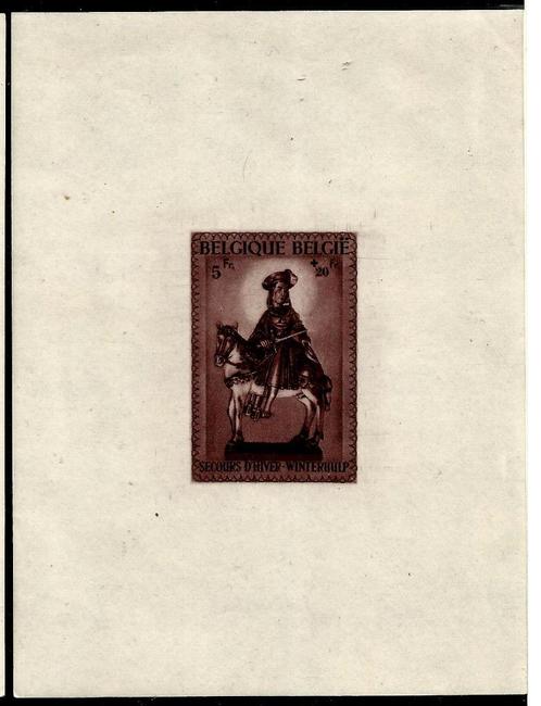 België 1942 4de Winterhulpuitgifte OBP Blok 16** postfris, Postzegels en Munten, Postzegels | Europa | België, Postfris, Orginele gom