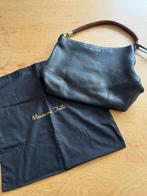 Massimo Dutti zwarte leren tas, Handtassen en Accessoires, Zo goed als nieuw, Zwart, Leer