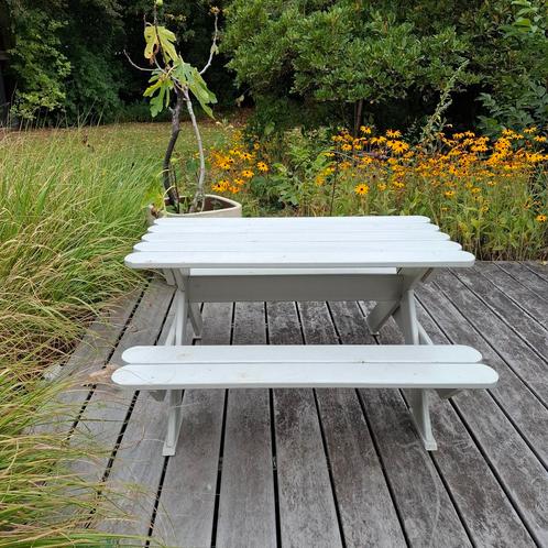 Picknick tafel voor kinderen in hout, Tuin en Terras, Picknicktafels, Gebruikt, Hout, Ophalen