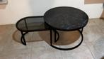 MARMERE SALONTAFELS ROND/OVAAL GLAS VOOR 100 EURO, Huis en Inrichting, Tafels | Salontafels, Ophalen, Modern, Ovaal, Glas