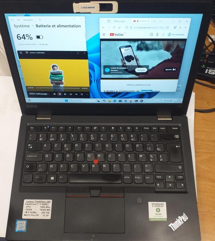 Lenovo Thinkpad L380, Informatique & Logiciels, Ordinateurs portables Windows, Utilisé, 13 pouces, SSD, Moins de 2 Ghz, 16 GB