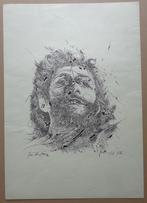 JAN BURSSENS / CHE GUEVARA / ZW-W LITHO / 61x43cm / 1978 VUB, Antiek en Kunst, Ophalen of Verzenden