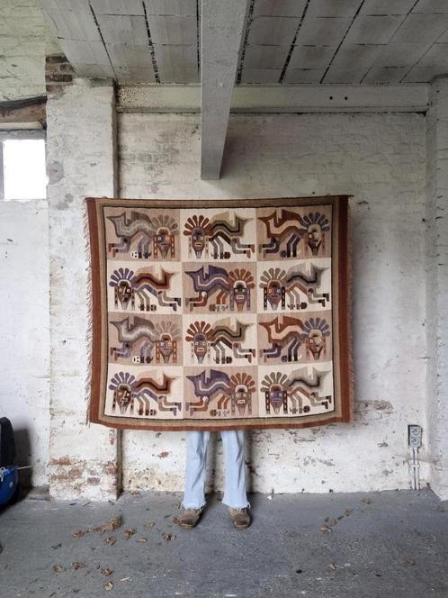 Groot vintage handgeweven Inca-tapijt uit Peru, Antiek en Kunst, Antiek | Tapijten, Tafelkleden en Textiel, Ophalen