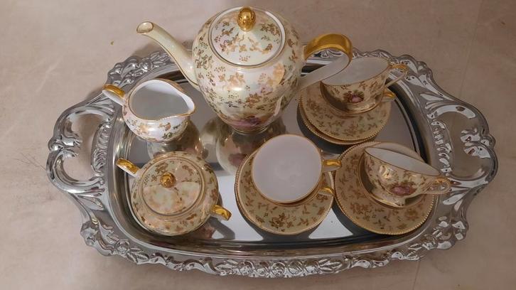 Zeer mooi porselein bavaria koffie/theeserviesje, Antiek en Kunst, Antiek | Servies compleet, Ophalen of Verzenden