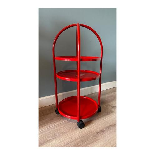 Vintage Space Age stijl tafeltje op wielen, Verzamelen, Retro, Ophalen