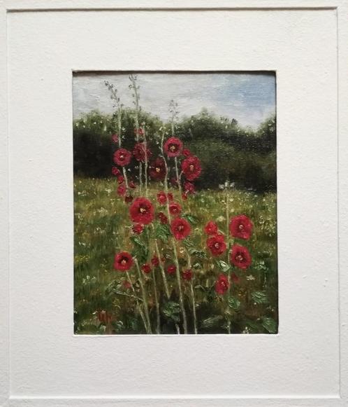 “Wilde kaasjeskruid” Schilderijen met lijst, Antiek en Kunst, Kunst | Schilderijen | Modern, Verzenden