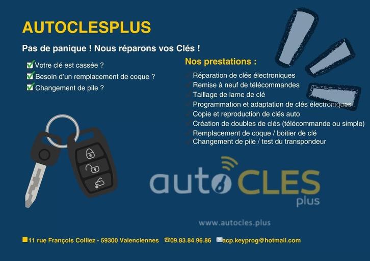 Clés télécommandes & simples, Auto diversen, Overige Auto diversen, Ophalen of Verzenden