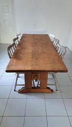 Massief houten boerentafel/kloostertafel - 213 x 83 cm, Huis en Inrichting, Tafels | Eettafels, Ophalen, 200 cm of meer, 50 tot 100 cm