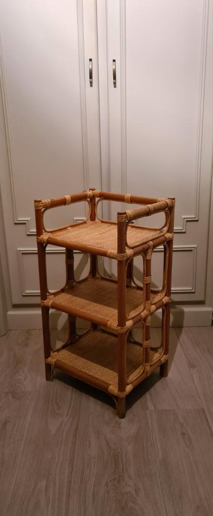 VINTAGE ROTAN REKJE - KASTJE - BIJZETTAFELTJE, Huis en Inrichting, Kasten | Overige, Gebruikt, Ophalen