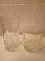 lot de 23 verres à fond plat en cristal, Enlèvement