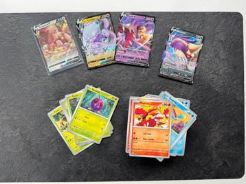 150 Pokemonkaarten - incl. 4 V Pokemonkaarten beschikbaar voor biedingen