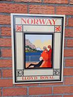 Emaille bord Norway Lloyd Royal 50x40cm, Antiek en Kunst, Ophalen