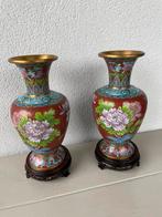 2 x Chinese cloisonne vazen, Antiek en Kunst, Ophalen of Verzenden
