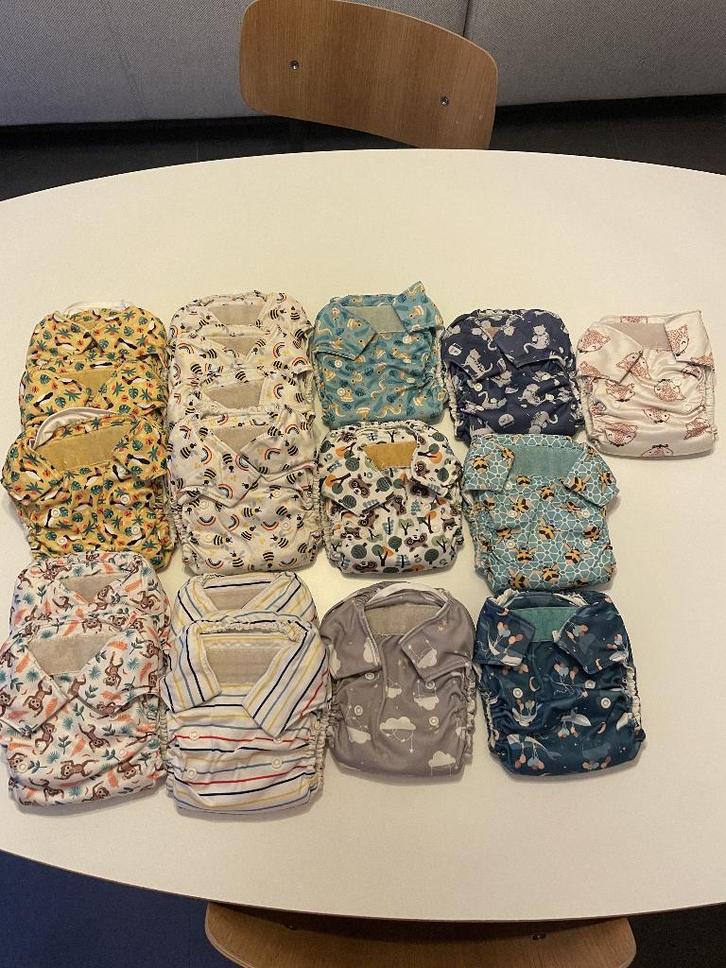 Wasbare luiers en bijpassende boosters, Kinderen en Baby's, Babykleding | Baby-kledingpakketten, Gebruikt, One size, Ophalen