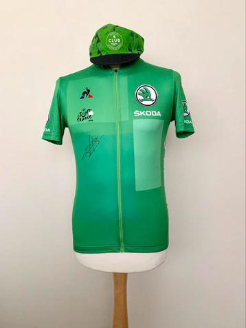Tour de France 2018 Points Jersey + cap signed by Hinault