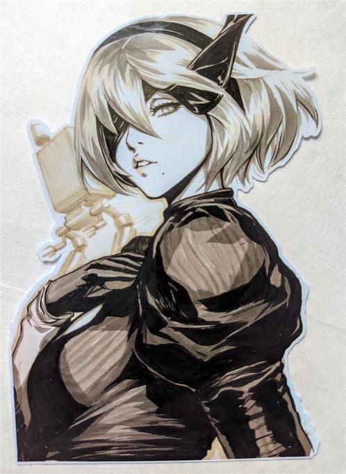 2b Nier Automata Anime Game Vinyl Sticker, Collections, Cinéma & Télévision, Neuf, Envoi