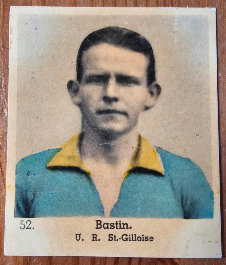1930s (pre panini) Lecocq 52. Jacques Bastin Union St Gilles, Hobby en Vrije tijd, Stickers en Plaatjes, Zo goed als nieuw, Sticker