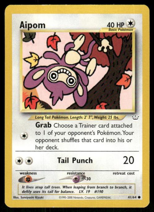 Aipom 41/64 - Neo Revelation, Hobby en Vrije tijd, Verzamelkaartspellen | Pokémon, Gebruikt, Verzenden
