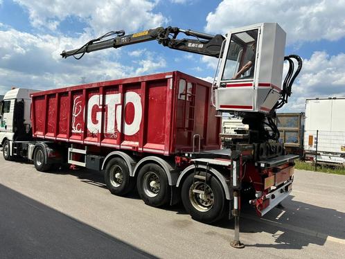 LAG 3-AXLES ALU BOX + CRANE JONSORED 1090 DT-CORTO + CABIN -, Auto's, Vrachtwagens, Bedrijf, ABS, Aanhangers en Opleggers, Overige brandstoffen