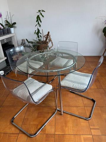 Moderne glazen/metalen eetset beschikbaar voor biedingen