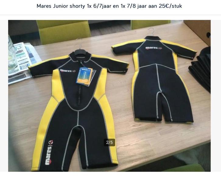 Mares Kid,s Shorty,s nieuw aan 25€ - Ecocheques, Watersport en Boten, Duiken, Nieuw, Duikpak, Ophalen of Verzenden