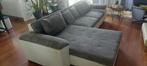 Grijze zetel, Huis en Inrichting, Zetels | Zetels, Ophalen, 250 tot 300 cm, Gebruikt, 100 tot 125 cm
