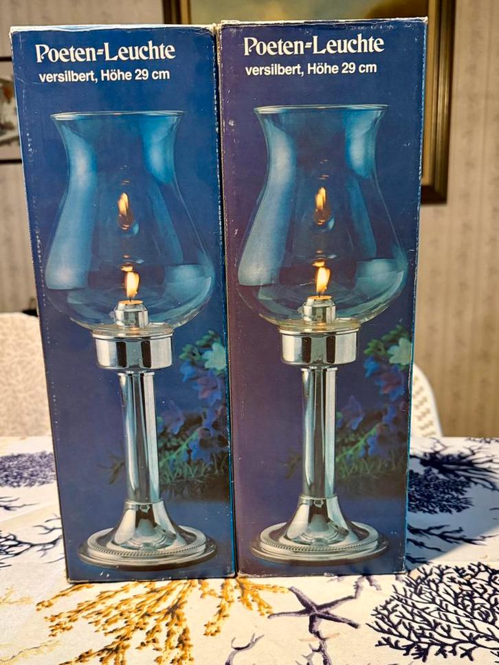 Set van 2 verzilverde tafelkandelaars - BMF, Huis en Inrichting, Woonaccessoires | Kandelaars en Kaarsen, Zo goed als nieuw, Kandelaar