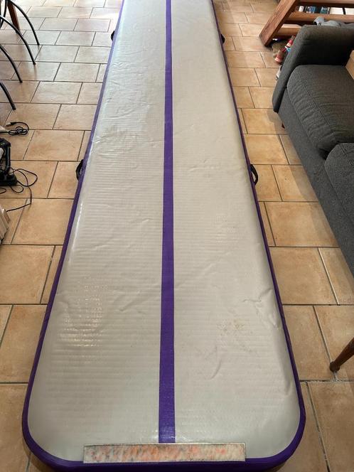 Superdik Air Track-matras, Sport en Fitness, Turnen, Zo goed als nieuw, Materiaal, Paars, Ophalen