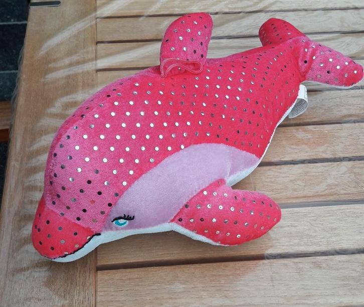 Schattige roze dolfijn met pailletjes, Kinderen en Baby's, Kinderkamer | Inrichting en Decoratie, Zo goed als nieuw, Ophalen of Verzenden