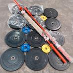 Olympische bumper plates en atx plates + nieuwe barbells, Ophalen, Zo goed als nieuw