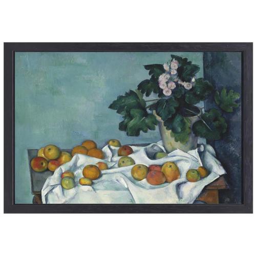Nature morte avec des pommes et un pot de primevères - Paul, Antiquités & Art, Art | Peinture | Classique, Envoi