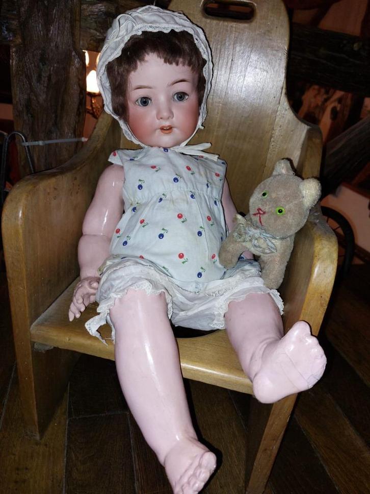 oude porseleinen baby pop, begin 1900, Antiek en Kunst, Curiosa en Brocante, Ophalen of Verzenden