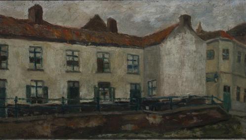 Jan De Porre (1873-1959): Stadszicht Gent (54 x 38 cm), Antiek en Kunst, Kunst | Schilderijen | Klassiek, Ophalen of Verzenden