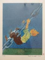 Lithografie van Kuifje, Ophalen