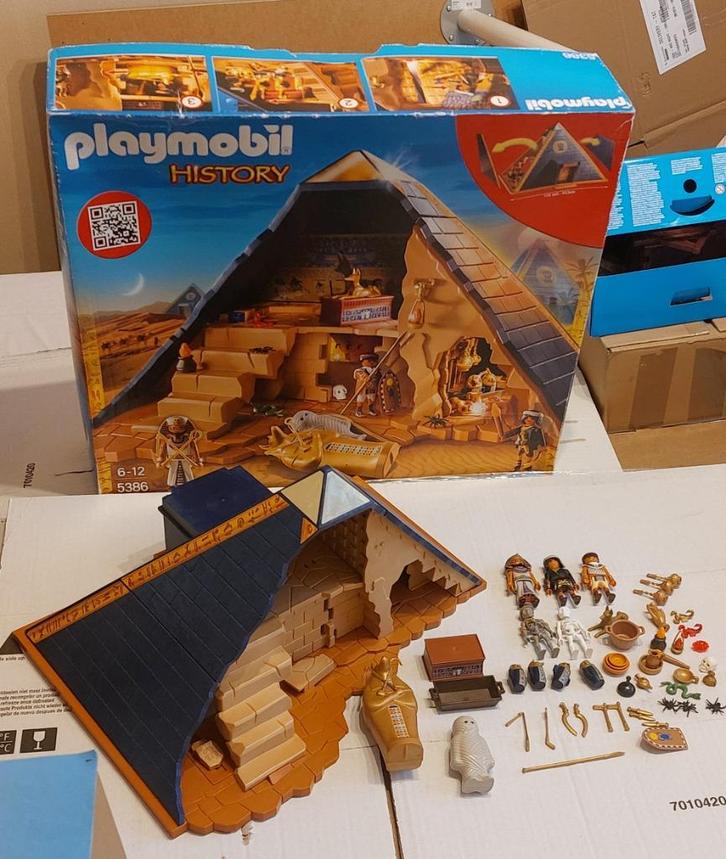 Playmobil 5386 - Piramide van de farao, Kinderen en Baby's, Speelgoed | Playmobil, Gebruikt, Complete set, Ophalen of Verzenden