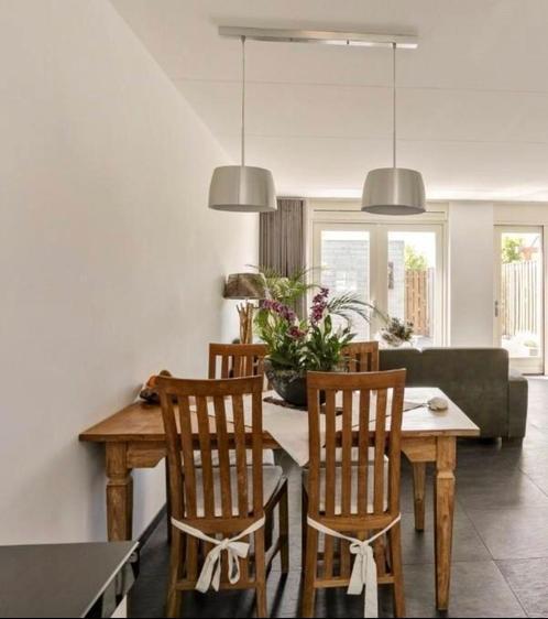 Dubbele hanglamp, Huis en Inrichting, Lampen | Hanglampen, Zo goed als nieuw, Metaal, Ophalen of Verzenden