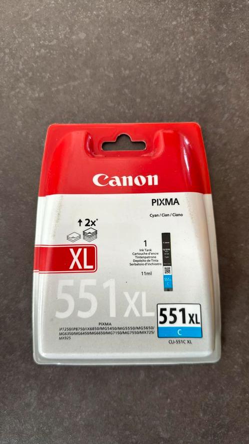 Canon CLI-551C XL Cyaan Inktcartridge - Origineel, Computers en Software, Printerbenodigdheden, Nieuw, Cartridge, Ophalen of Verzenden