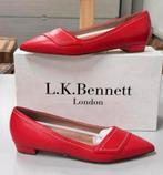 LK Bennett Polly Leather Contrast Stitch Flats schoen hak 37, Kleding | Dames, Schoenen met lage hakken, Nieuw, Ophalen of Verzenden