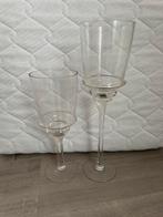 Glaze doorzichtige kandelaars., Antiek en Kunst, Ophalen, Glas