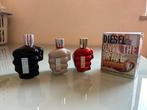 Lot de 3 bouteilles de parfum (vides) Diesel, Collections, Parfums, Bouteille de parfum, Utilisé, Enlèvement ou Envoi