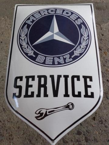 Mooi Mercedes Benz service emaillen garage showroom bord  beschikbaar voor biedingen