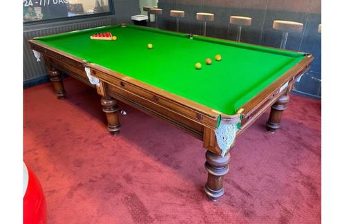 Antieke Snooker 9ft Burroughes & Watts Arrowflite, Sports & Fitness, Billards & Billards américains, Utilisé, Table de snooker