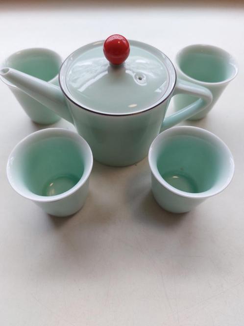 Adorable service à thé chinois effet opaline douce, Antiek en Kunst, Curiosa en Brocante, Ophalen of Verzenden