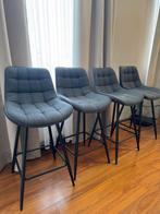 Chaises de bar gris anthracite, Ophalen, Met voetsteun, 60 tot 90 cm, Zo goed als nieuw