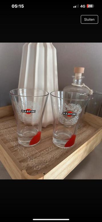 Martini glazen - set van 2 beschikbaar voor biedingen