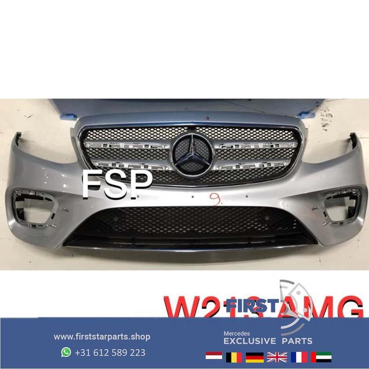 W213 AMG Voorbumper Mercedes E Klasse zwart wit grijs zilver, Auto-onderdelen, Carrosserie, Bumper, Mercedes-Benz, Voor, Gebruikt