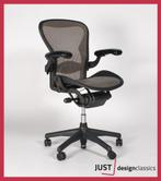 Herman Miller Aeron maat B Grafiet Full option (voorraad:20), Ophalen of Verzenden, Ergonomisch, Zo goed als nieuw, Bureaustoel