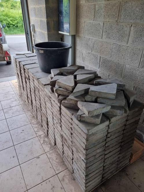 20m² de pavés vieillis en pierre bleue - 20x20cm (ép. 5 cm), Tuin en Terras, Tegels en Klinkers, Zo goed als nieuw, Overige typen
